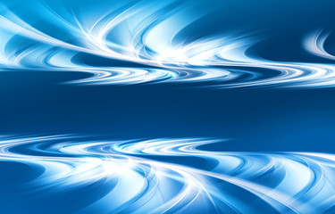 Light abstract way background. Perspective dynamic road backdrop.