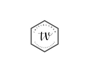  TV Initial handwriting logo vector