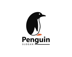 Creative Penguin Logo Template vector icon illustration design