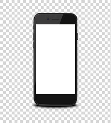 Smart phone on transparent background.