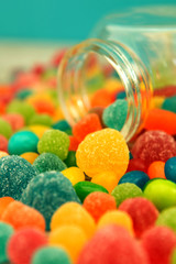 Many colorful candies