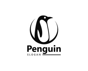 Creative Penguin Logo Template vector icon illustration design