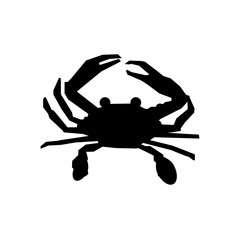 Crab sign. Black sign. seafood eps ten