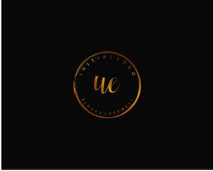 UE Initial handwriting logo vector