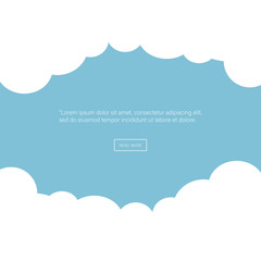 Cloud background vector and illustration flat for web or template design.