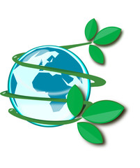 Logo planète vert