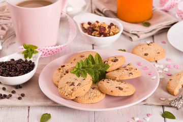 Chocolate chip cookies. 