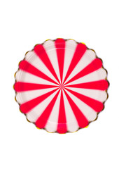 Red white round abstract vortex background, spiral wallpaper