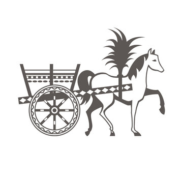 Sicilian cart - Carretto siciliano Stock Vector | Adobe Stock