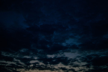 Dark evening clouds