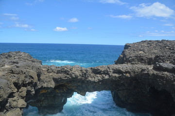 Meeresbucht Felsen Gottesbrücke Mauritius 