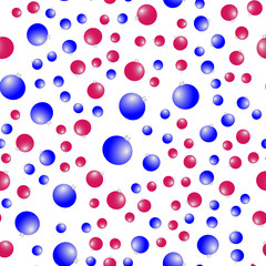 seamless pattern of red and blue balls