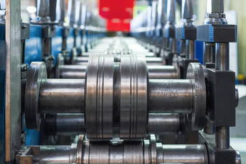 Modern machine for the manufacture of metal profiles.