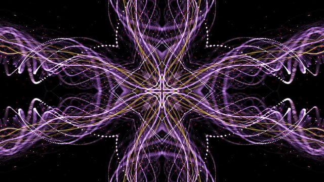 Kaleidoscope Intertwined Technology Fibers Animation Background, Loop, 4k