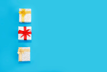 white gift decorative design boxes with bows for surprise