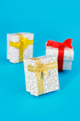 white gift decorative design boxes with bows for surprise