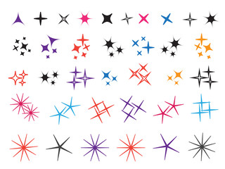 Bright firework, decoration twinkle, shiny flash. Sparkle lights vector
