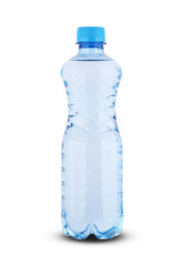 Naklejka premium small plastic bottle with mineral water