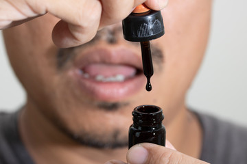 drop marijuana cbd extract for heal medical herbal in bottle