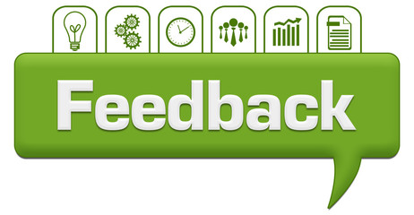 Feedback Green Comment With Symbols On Top 