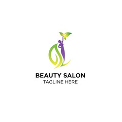 beauty salon nature logo templates