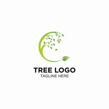 tree logo. circle tree logo templates