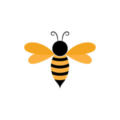 Bee Logo Template vector icon illustration