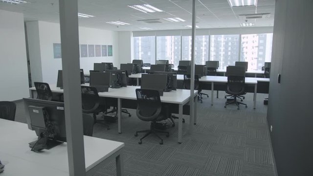 Fresh And Modern Corporate Office Space - Desk And Chairs