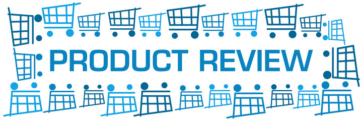 Product Review Blue Shopping Carts With Text 