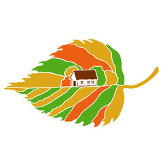 Leaf like an ecology house