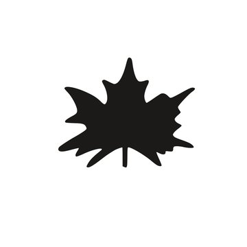 Autumn leaves vector silhuette. Canadian symbol