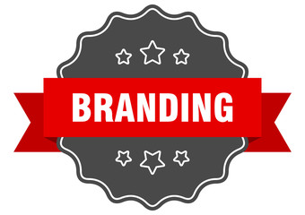 branding red label. branding isolated seal. branding