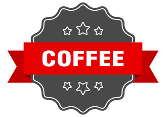 coffee red label. coffee isolated seal. coffee