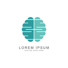 brain tech logo template
