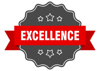 excellence red label. excellence isolated seal. excellence