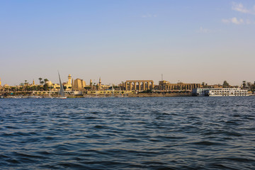 Obraz premium view of port of luxor, egypt