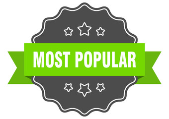 most popular isolated seal. most popular green label. most popular