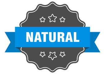 natural blue label. natural isolated seal. natural