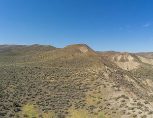 Sensational aerial  picturesque images of the John Day Fossil Beds Overlook and valley of Grant County in Dayville, Oregon