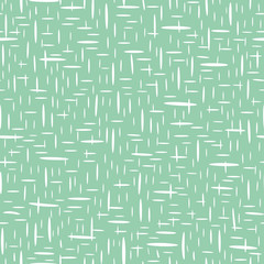 Hand drawn basket weave design in random geometric layout. Seamless vector pattern on mint green background. Great for wellbeing, cosmetic, food products, summer, packaging, stationery, texture