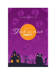 Halloween background flat design vector