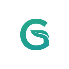 leaf initial A logo template