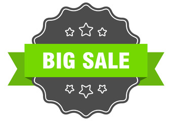 big sale isolated seal. big sale green label. big sale