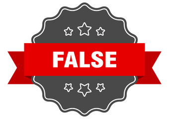 false red label. false isolated seal. false