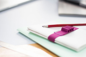 bureau, papiers, organisation, carnet