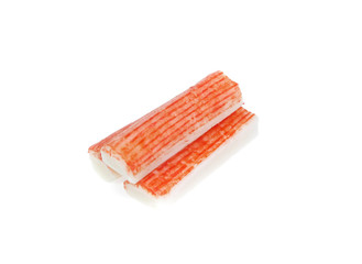 crab sticks group isolated on white background