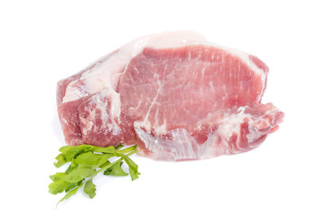 isolated raw meat