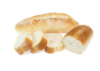 Bread isolated on white background