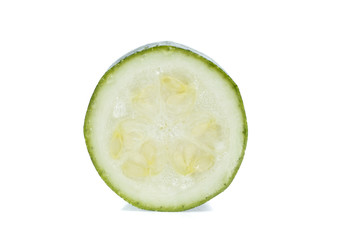 Fresh zucchini on white backgruond
