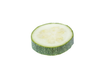 Fresh zucchini on white backgruond